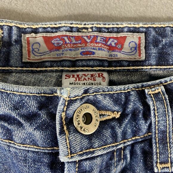 Silver Jeans Women's Straight Leg Blue Jeans - Picture 3 of 13